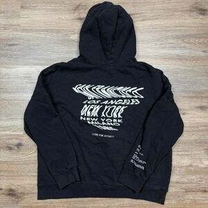 black boxy h&m streetwear style city hoodie
